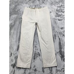 Geoffrey Beene Pants Mens 36x32 Beige Flat Front Chino Straight Leg Casual